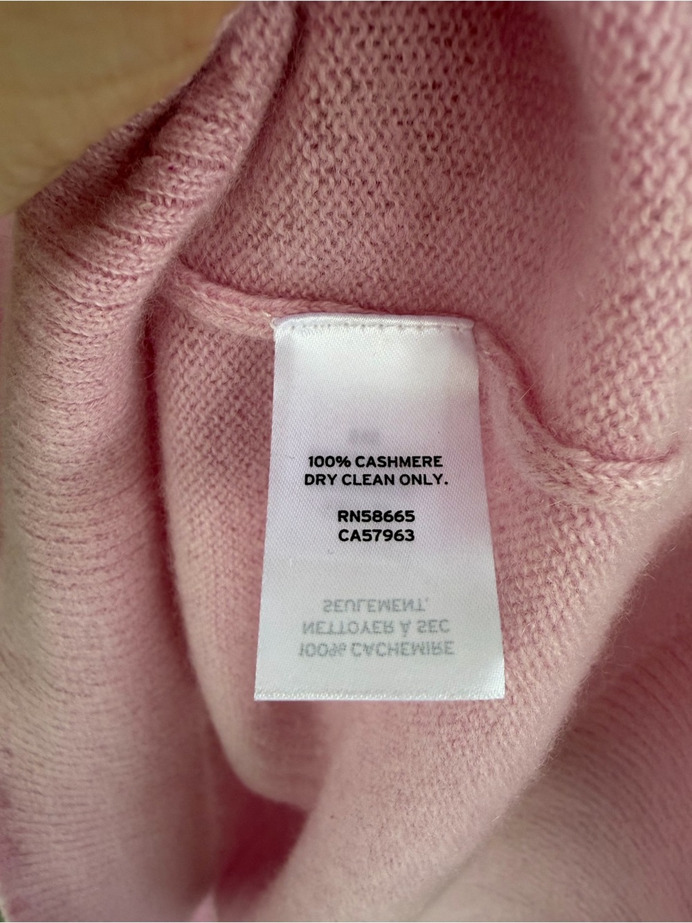 Nordstrom 100% Cashmere Pink Turtleneck Sweater Women’s Large Quiet Luxury - Picture 8 of 9